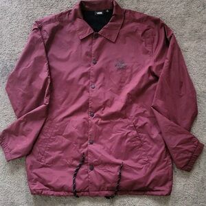 Vans burgundy windbreaker